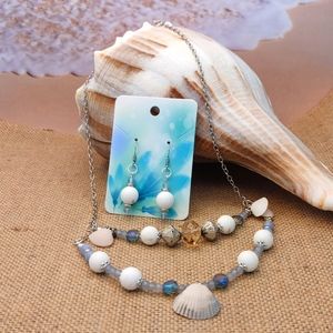 Shell Necklace and Earring Set